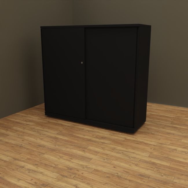 Farbe: Schwarz, Breite 120cm, Tiefe 42cm, Höhe: 3 OH
