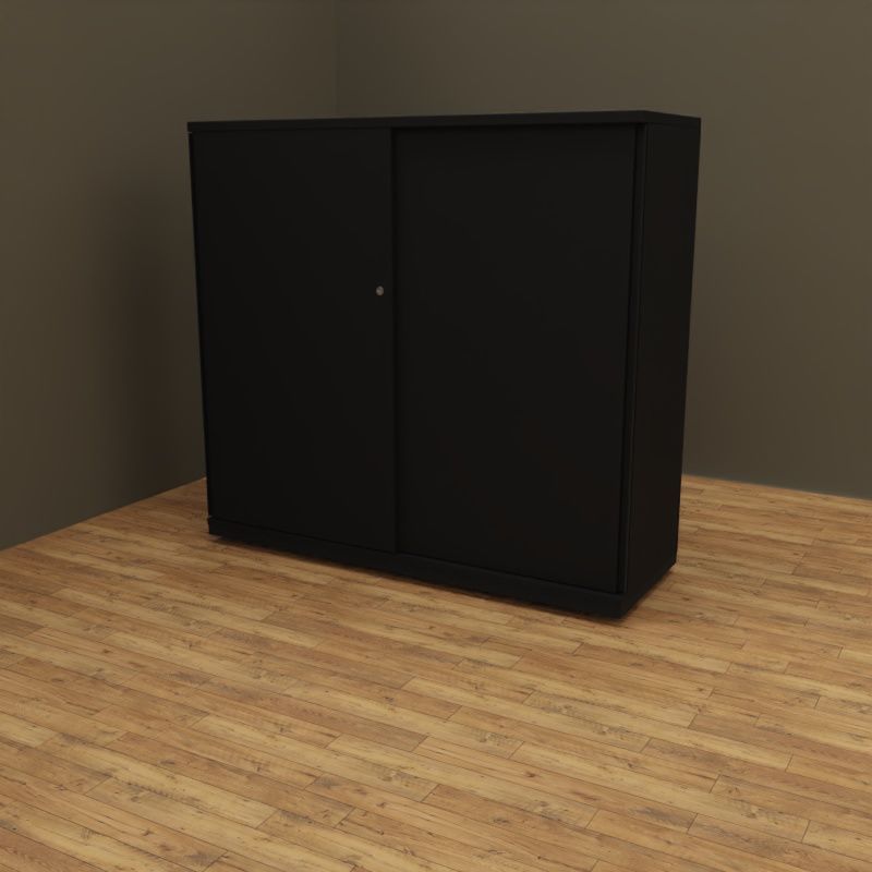 Farbe: Schwarz, Breite 120cm, Tiefe 42cm, Höhe: 3 OH